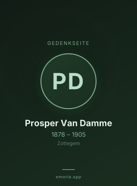 Gedenkportrait von Prosper Van Damme