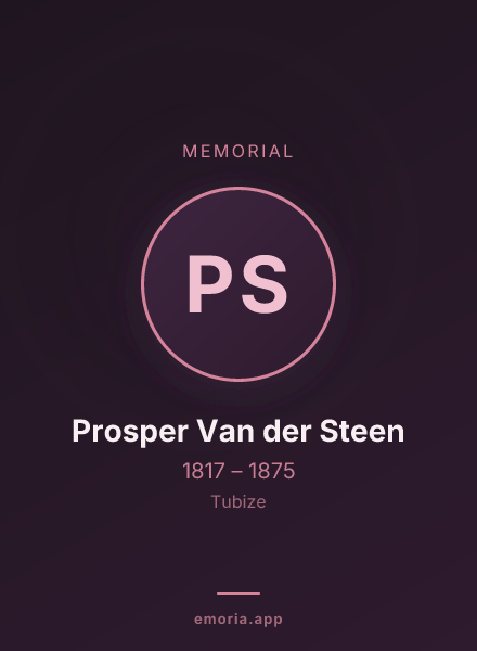 Memorial portrait of Prosper Van der Steen