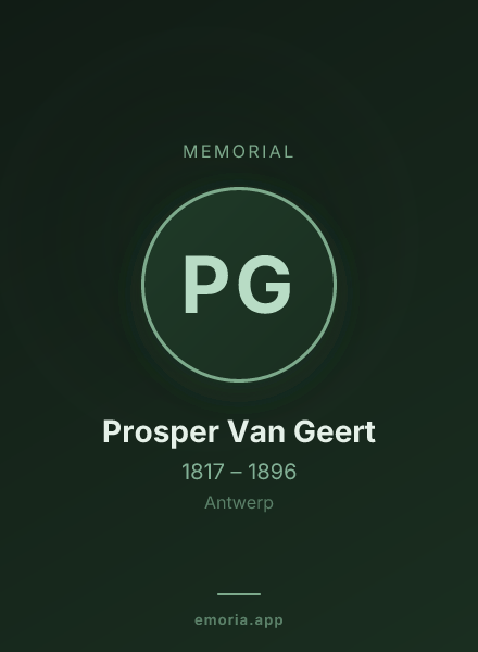 Memorial portrait of Prosper Van Geert