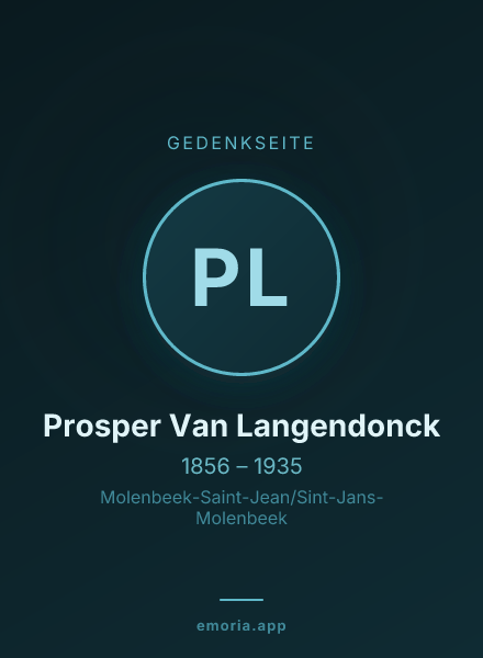 Gedenkportrait von Prosper Van Langendonck