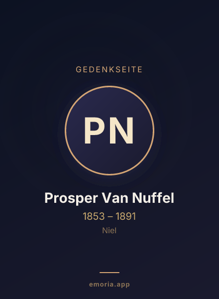 Gedenkportrait von Prosper Van Nuffel