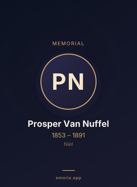 Memorial portrait of Prosper Van Nuffel