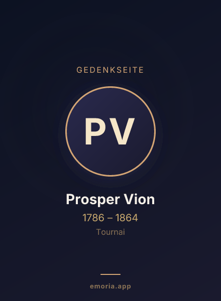 Gedenkportrait von Prosper Vion
