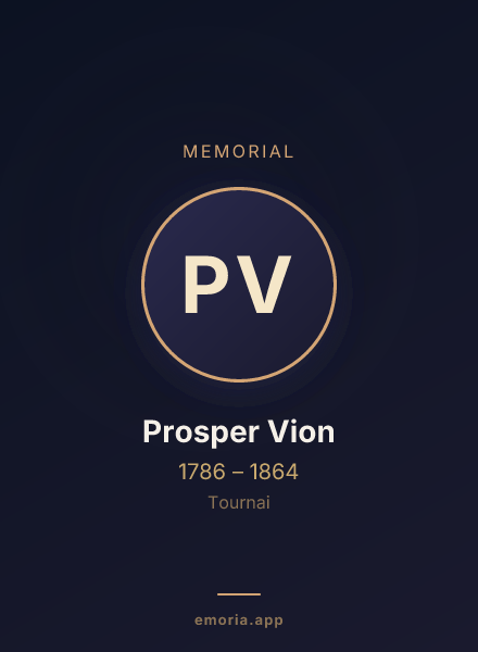 Memorial portrait of Prosper Vion