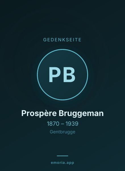 Gedenkportrait von Prospère Bruggeman