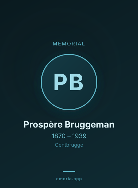Memorial portrait of Prospère Bruggeman