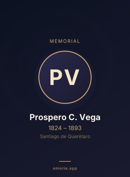 Memorial portrait of Prospero C. Vega