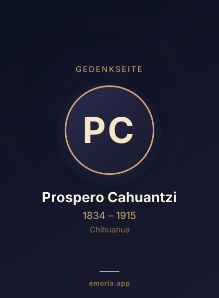 Gedenkportrait von Prospero Cahuantzi