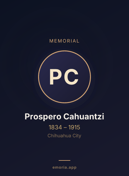 Memorial portrait of Prospero Cahuantzi
