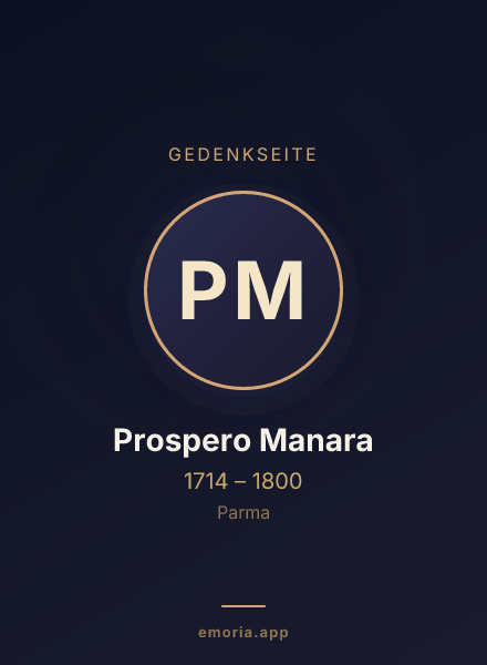 Gedenkportrait von Prospero Manara
