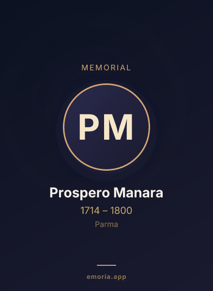 Memorial portrait of Prospero Manara