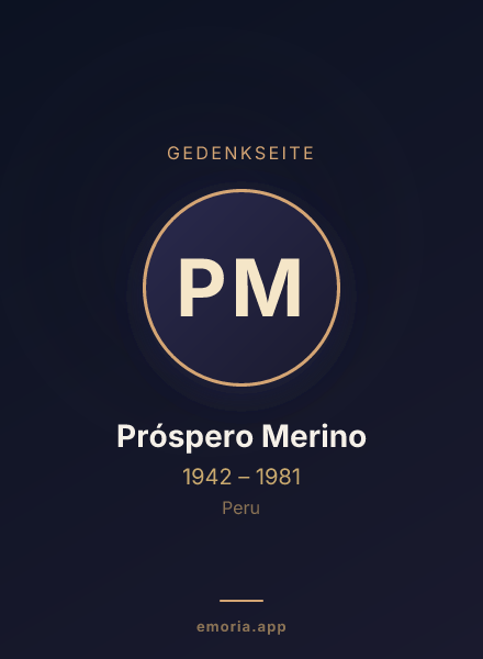 Gedenkportrait von Próspero Merino