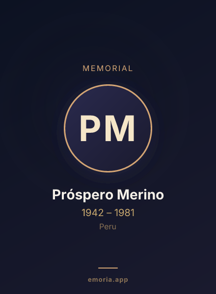 Memorial portrait of Próspero Merino