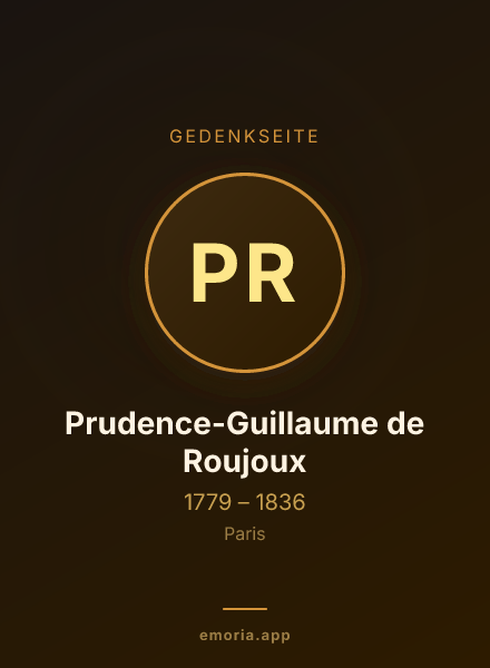 Gedenkportrait von Prudence-Guillaume de Roujoux