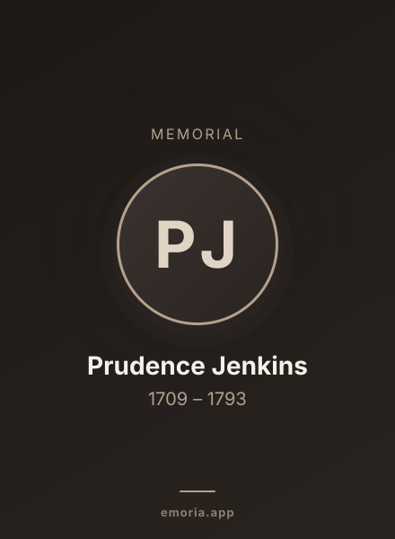 Memorial portrait of Prudence Jenkins