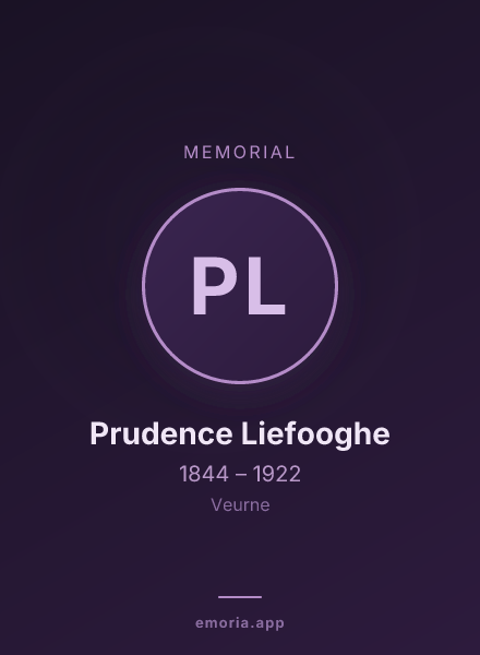 Memorial portrait of Prudence Liefooghe