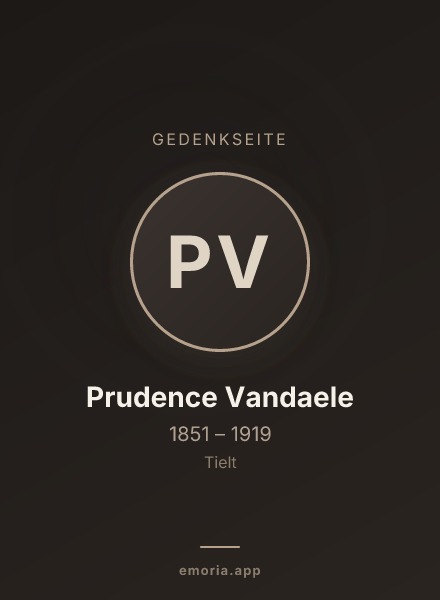 Gedenkportrait von Prudence Vandaele