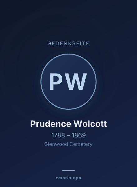 Gedenkportrait von Prudence Wolcott