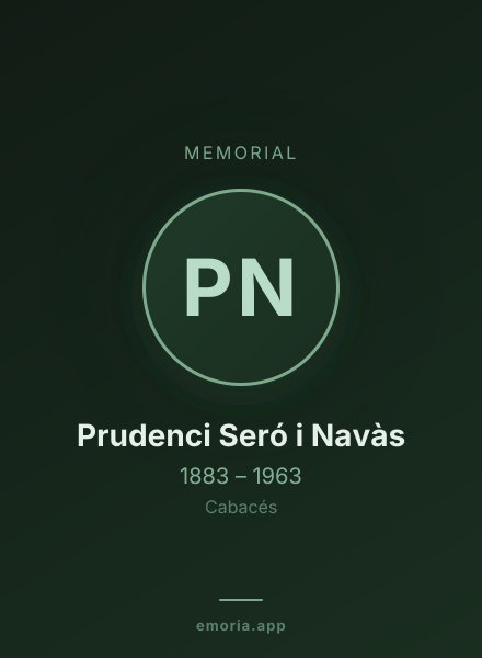 Memorial portrait of Prudenci Seró i Navàs