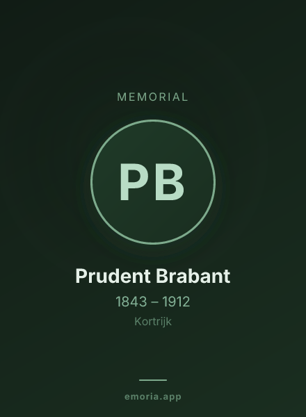 Memorial portrait of Prudent Brabant