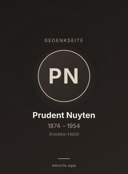 Gedenkportrait von Prudent Nuyten
