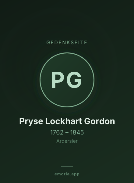 Gedenkportrait von Pryse Lockhart Gordon
