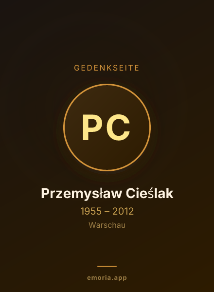 Gedenkportrait von Przemysław Cieślak
