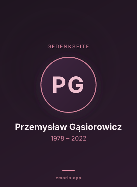 Gedenkportrait von Przemysław Gąsiorowicz