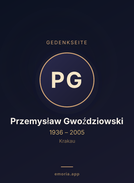 Gedenkportrait von Przemysław Gwoździowski