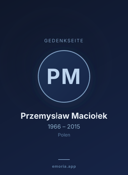 Gedenkportrait von Przemysław Maciołek