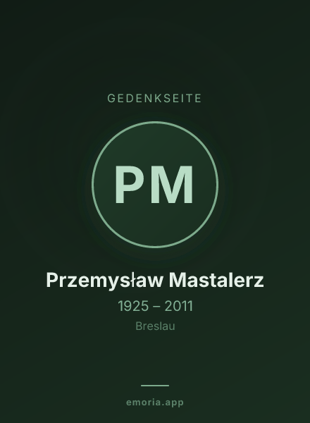Gedenkportrait von Przemysław Mastalerz