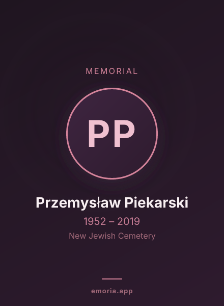 Memorial portrait of Przemysław Piekarski