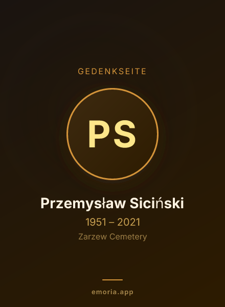 Gedenkportrait von Przemysław Siciński