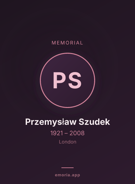 Memorial portrait of Przemysław Szudek