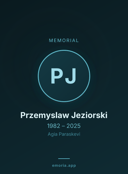 Memorial portrait of Przemyslaw Jeziorski