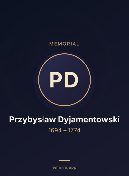 Memorial portrait of Przybysław Dyjamentowski