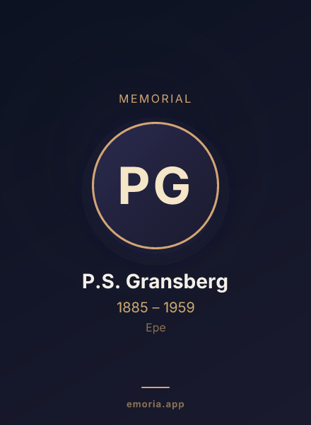 Memorial portrait of P.S. Gransberg