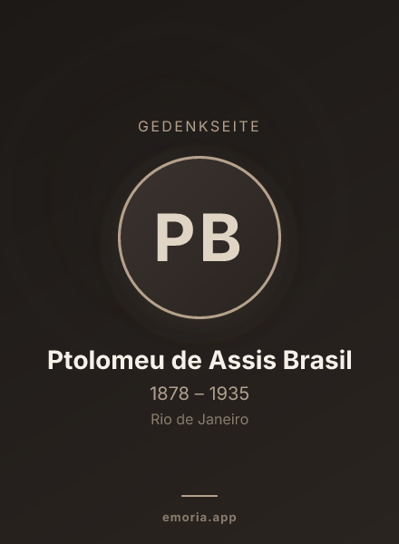 Gedenkportrait von Ptolomeu de Assis Brasil