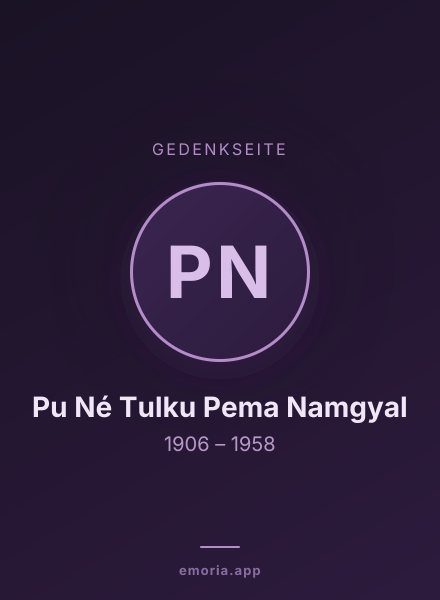 Gedenkportrait von Pu Né Tulku Pema Namgyal