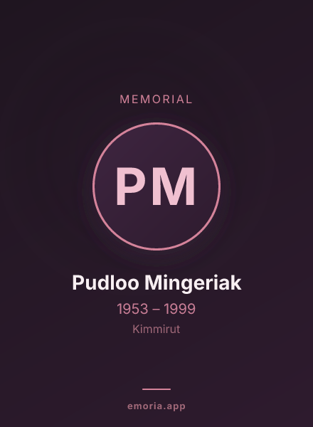 Memorial portrait of Pudloo Mingeriak