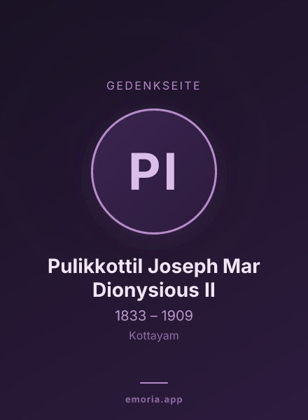 Gedenkportrait von Pulikkottil Joseph Mar Dionysious II