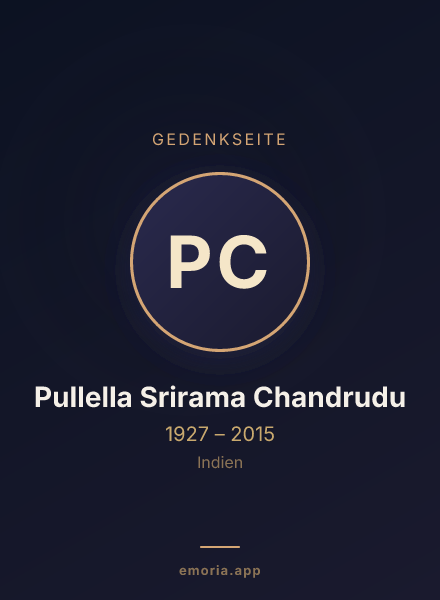 Gedenkportrait von Pullella Srirama Chandrudu