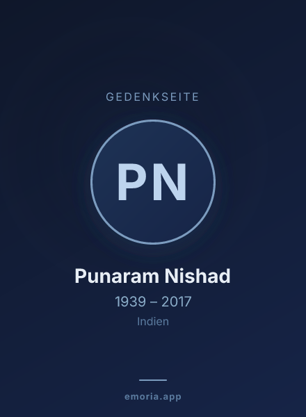 Gedenkportrait von Punaram Nishad
