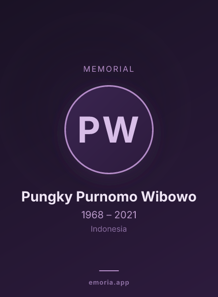 Memorial portrait of Pungky Purnomo Wibowo