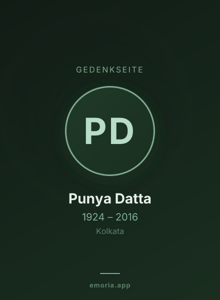 Gedenkportrait von Punya Datta