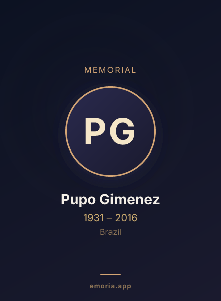 Memorial portrait of Pupo Gimenez