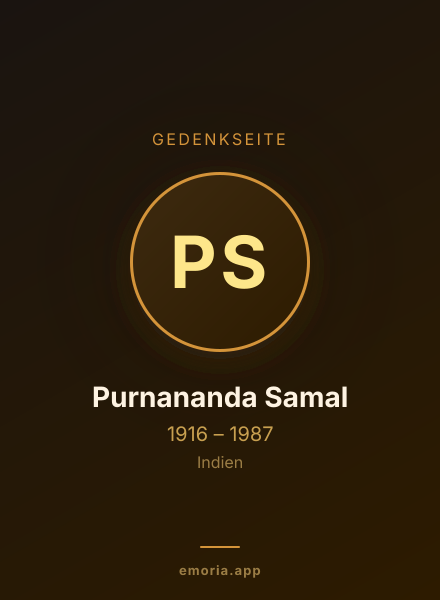 Gedenkportrait von Purnananda Samal