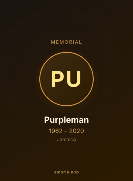 Memorial portrait of Purpleman
