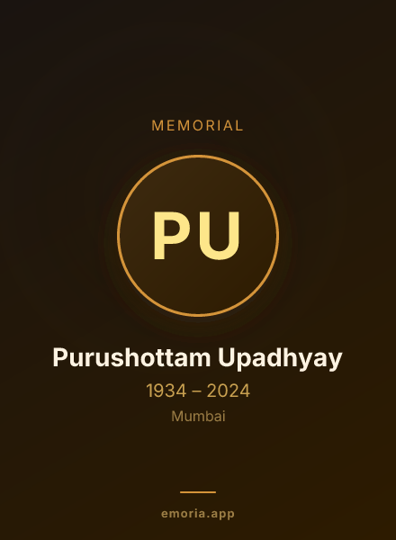 Memorial portrait of Purushottam Upadhyay