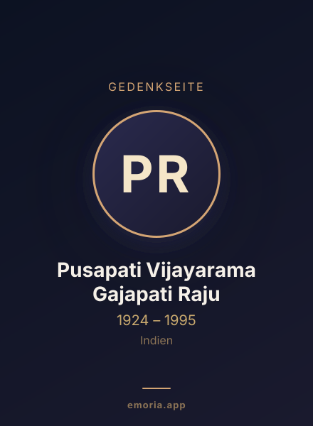 Gedenkportrait von Pusapati Vijayarama Gajapati Raju